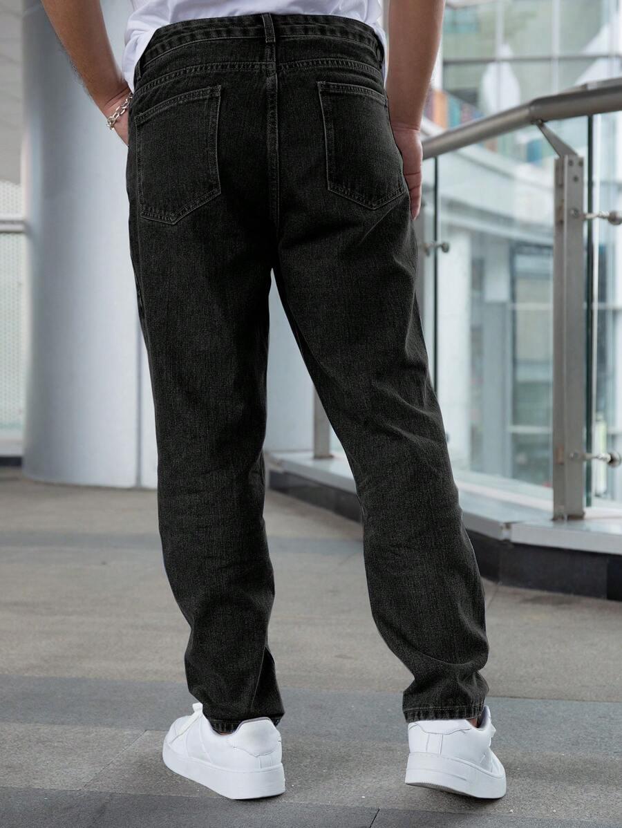 CZARNE SPODNIE JEANS