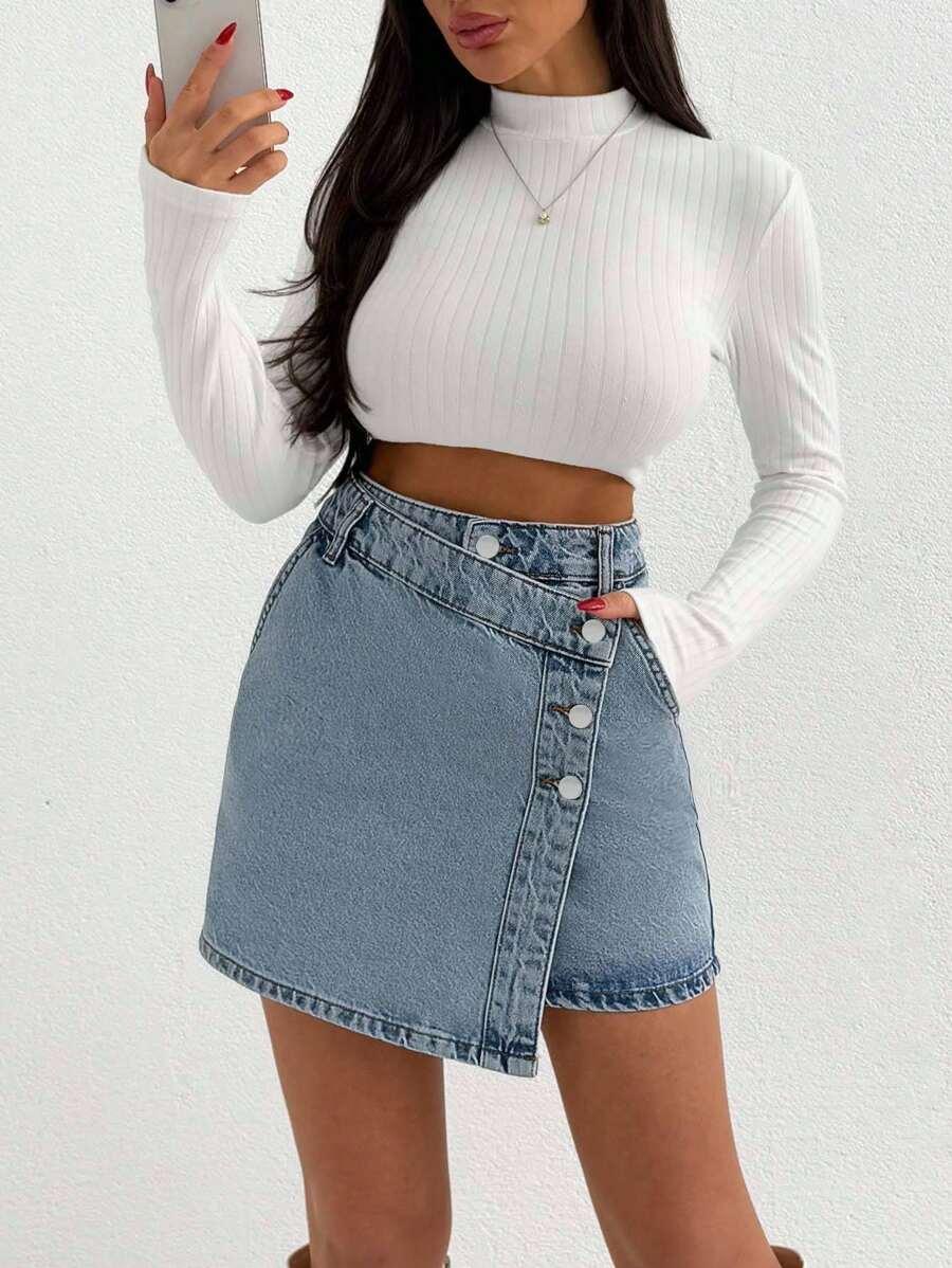 NIEBIESKA SPÓDNICA JEANS