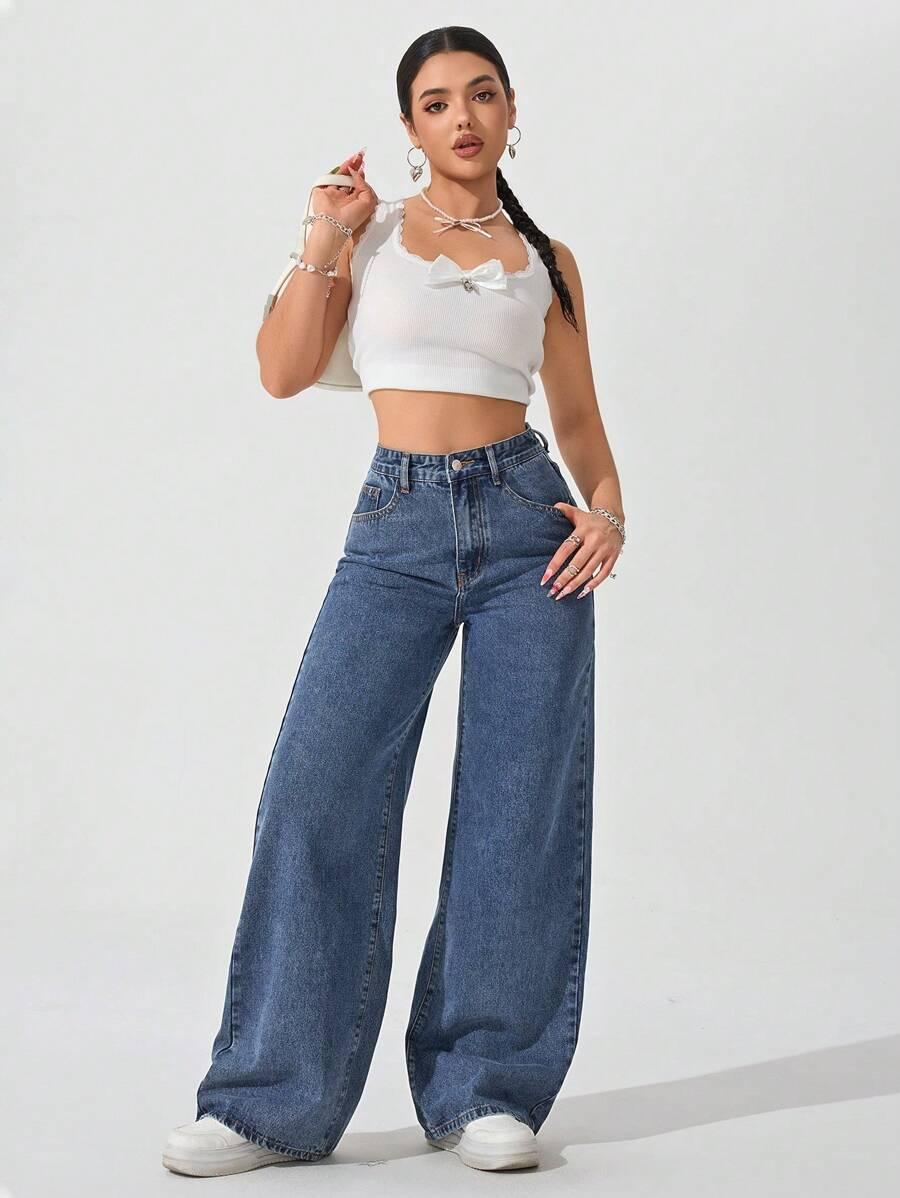 NIEBIESKIE SPODNIE JEANS 