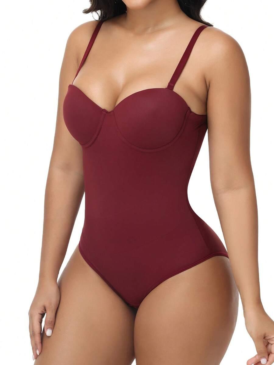 bordowe body modelujące