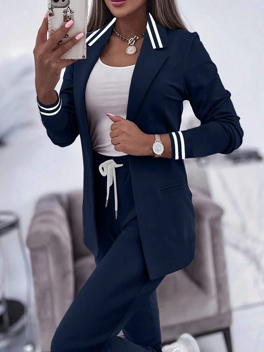 GRANATOWA MARYNARKA CASUAL