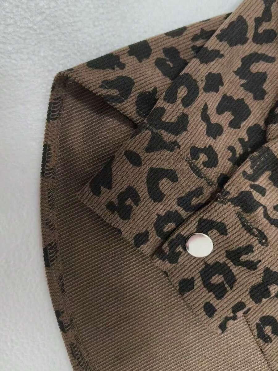 brązowa koszula animal print