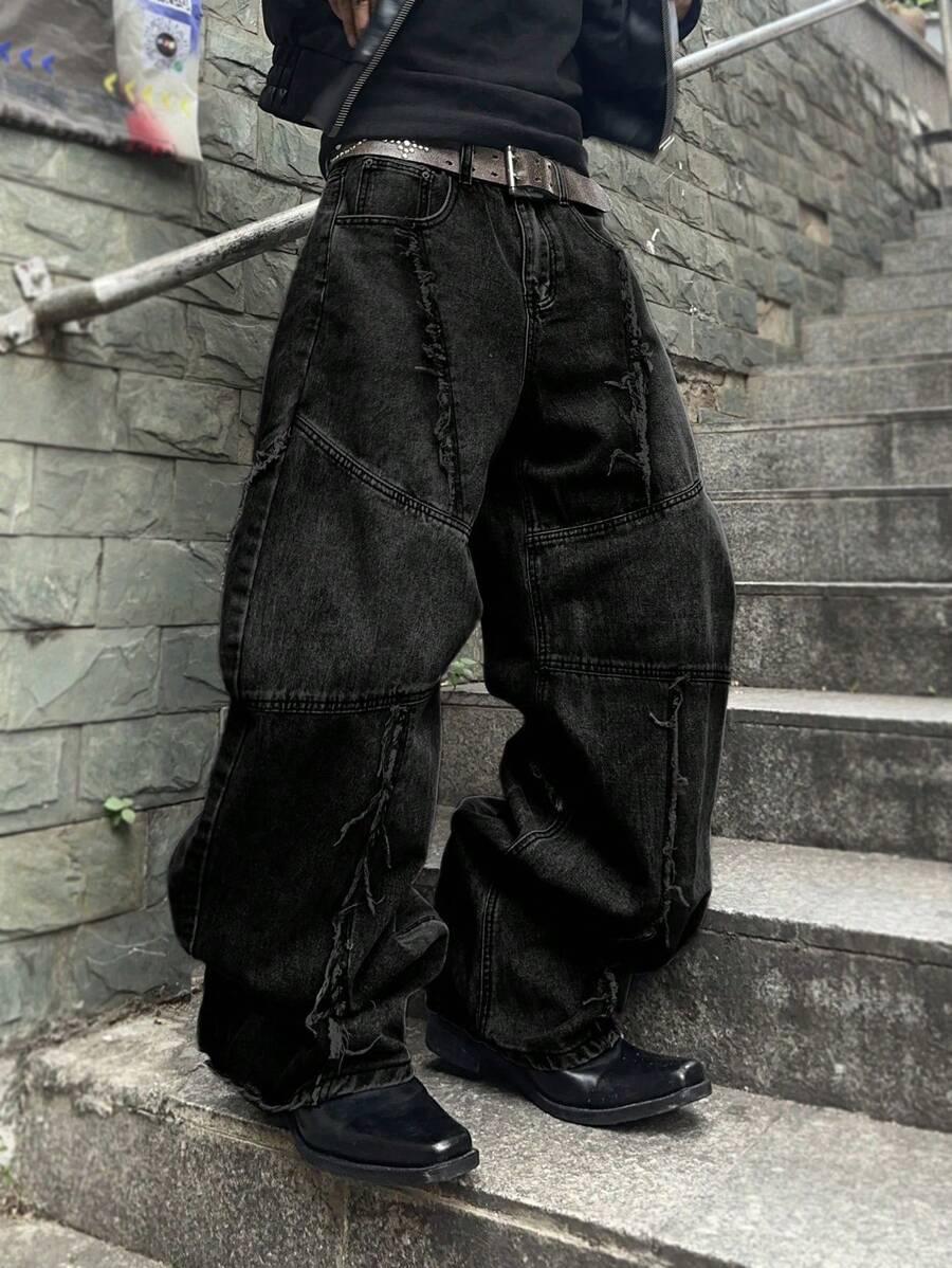 CZARNE SPODNIE JEANS