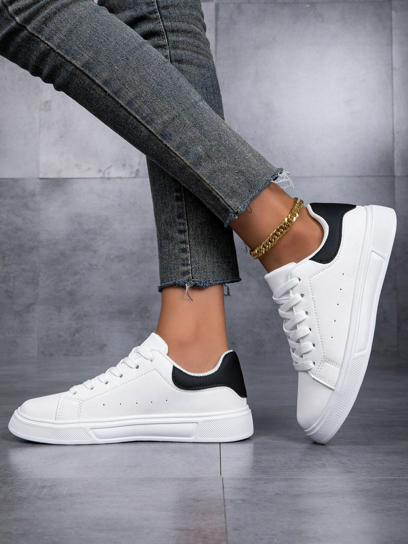 SZNUROWANE BUTY SPORTOWE KONTRAST 
