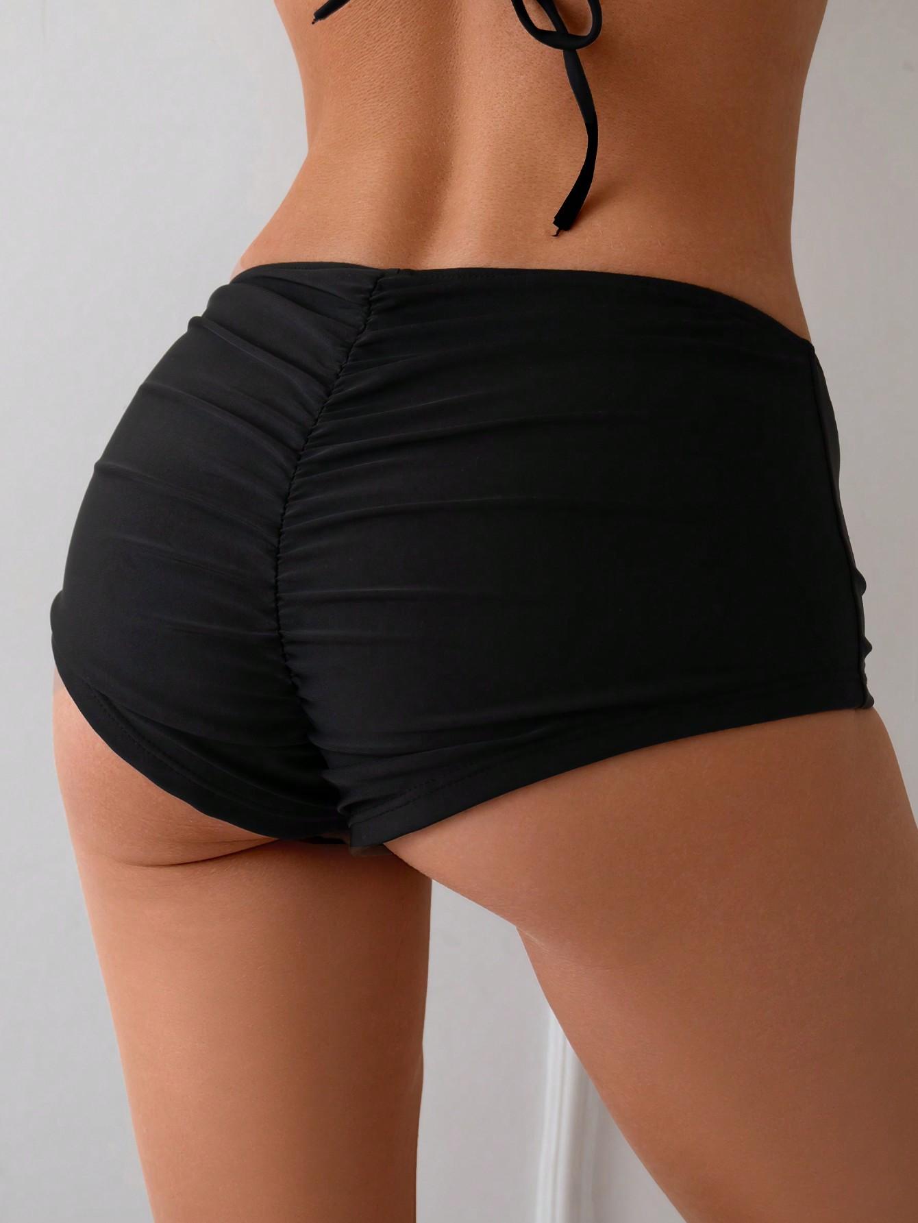 CZARNY DOŁ OD BIKINI SPODENKI