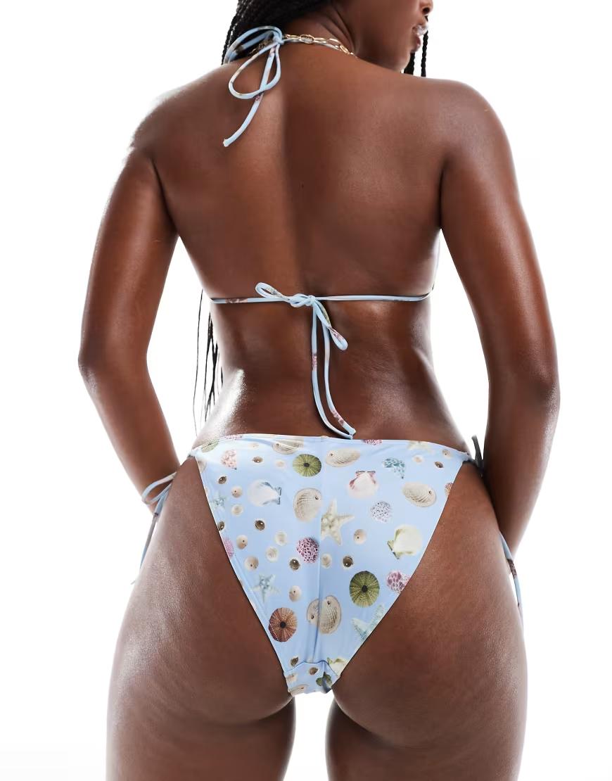 NIEBIESKI DÓŁ OD BIKINI PRINT