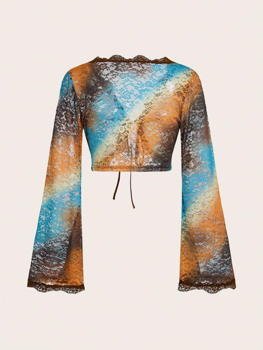 TOP KORONKOWY WIĄZANY W STYLU VINTAGE