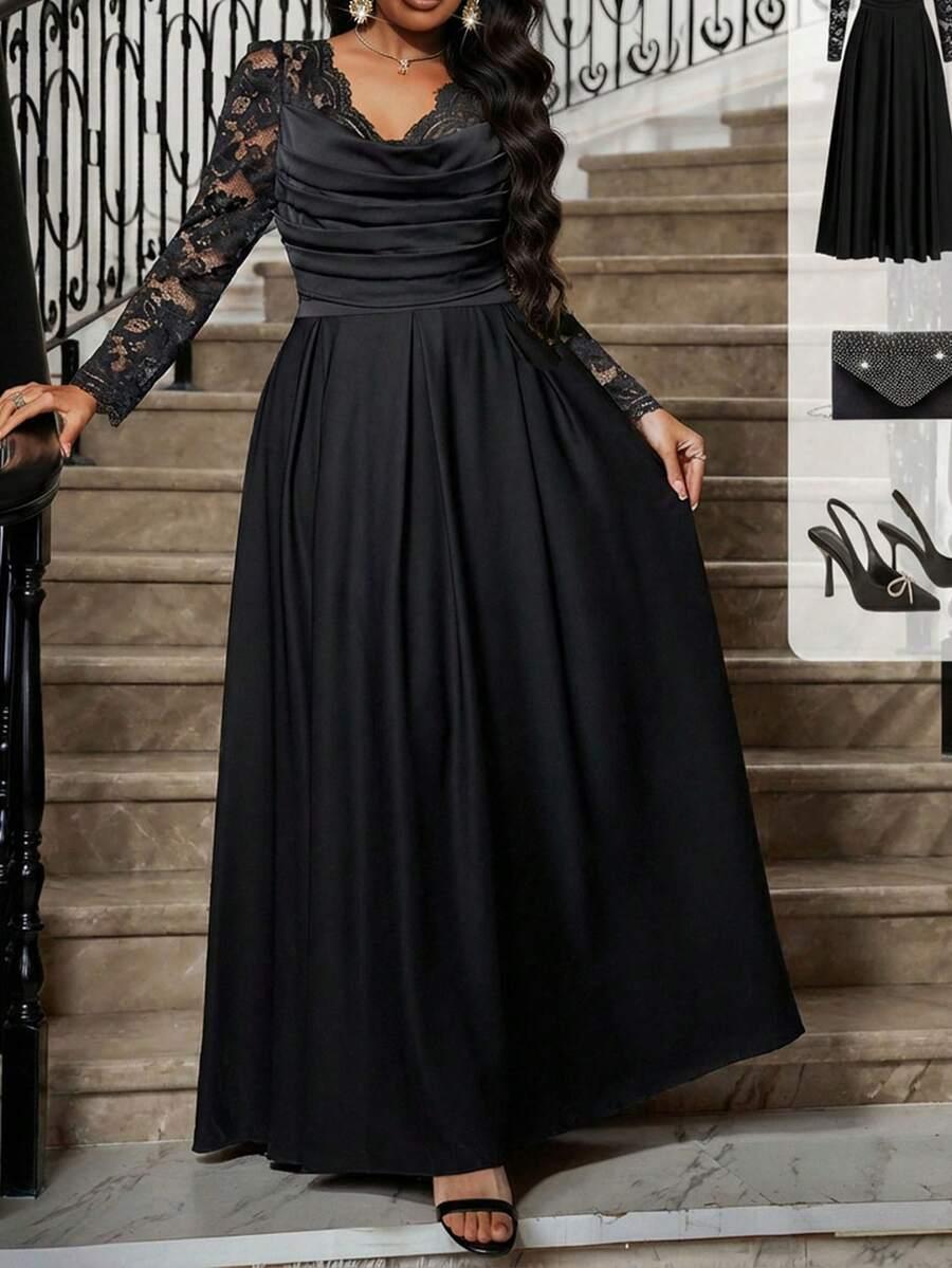 czarna maxi sukienka