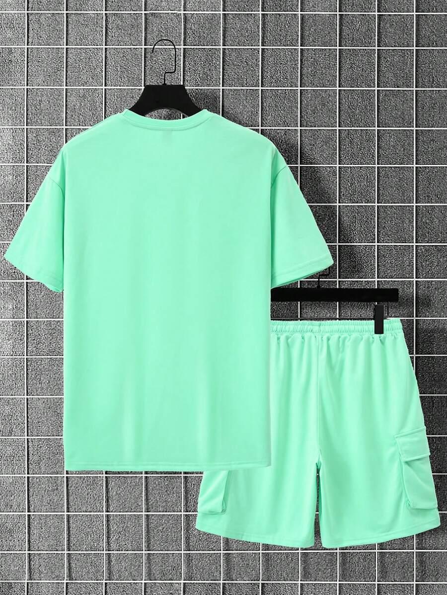 ZIELONY T-SHIRT OKRĄGŁY DEKOLT