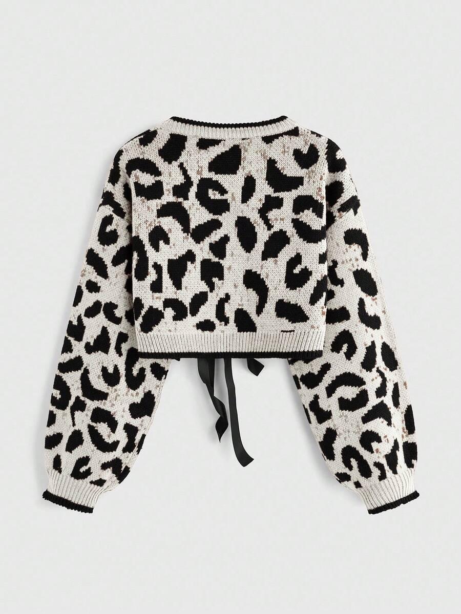 SWETER DŁUGI RĘKAW kokardy 