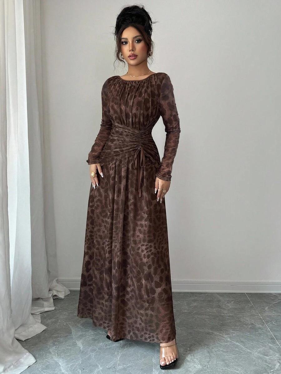 MAXI SUKIENKA ANIMAL PRINT MARSZCZENIE