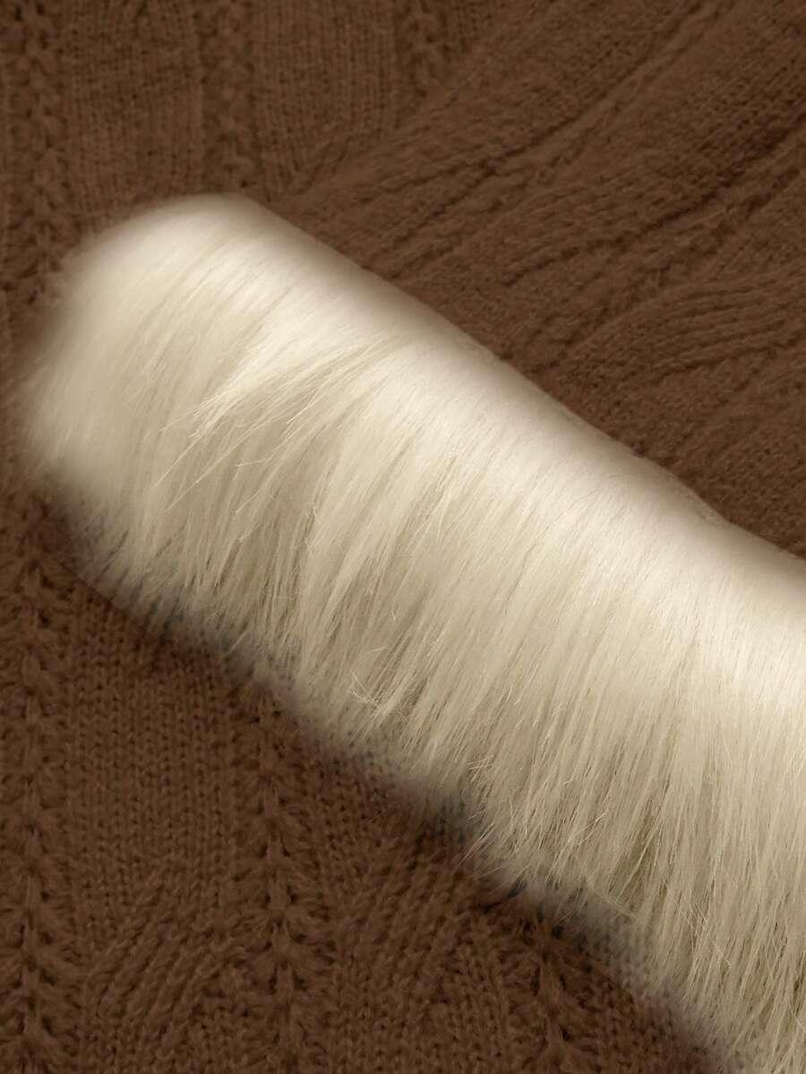 brązowy sweter długi rękaw
