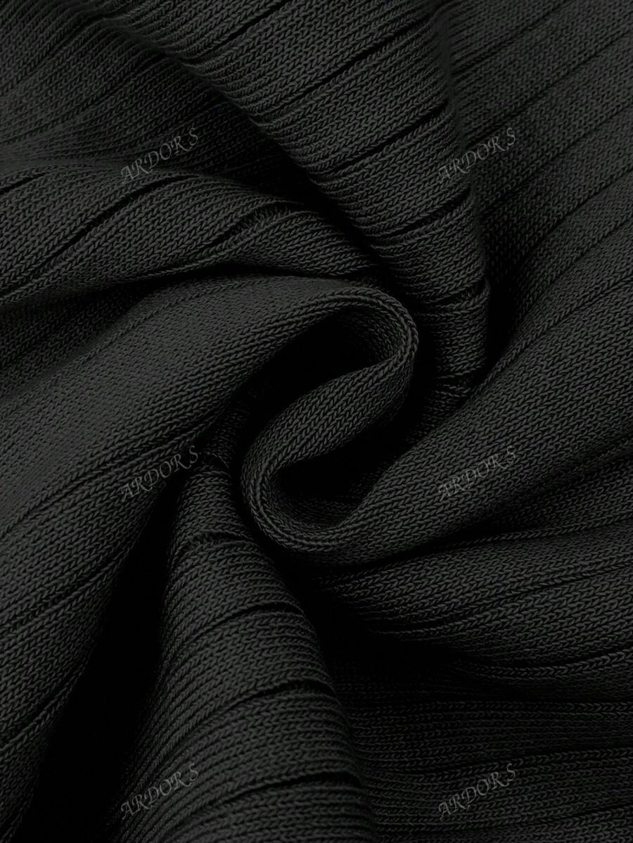 OŁÓWKOWA MIDI SUKIENKA V-NECK 