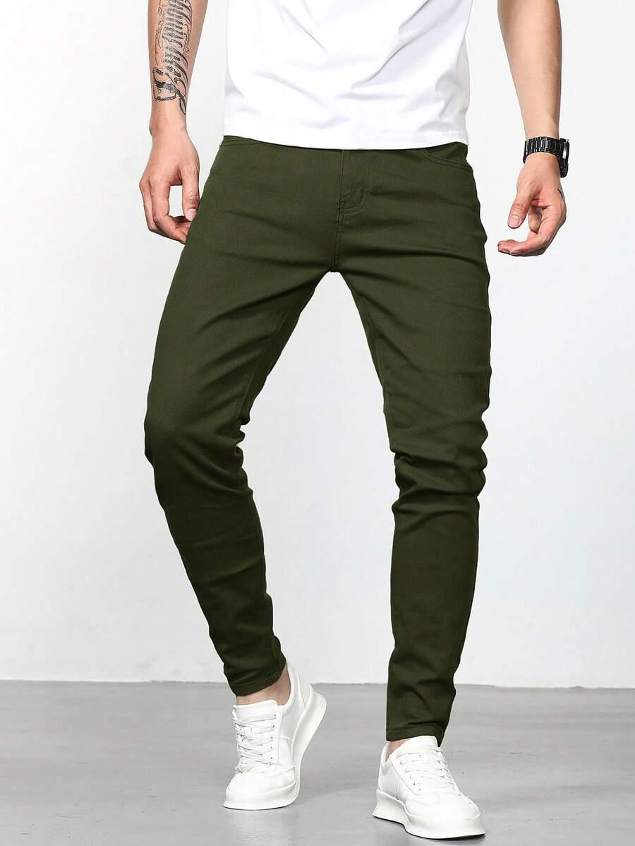 KHAKI SKINNY JEANS