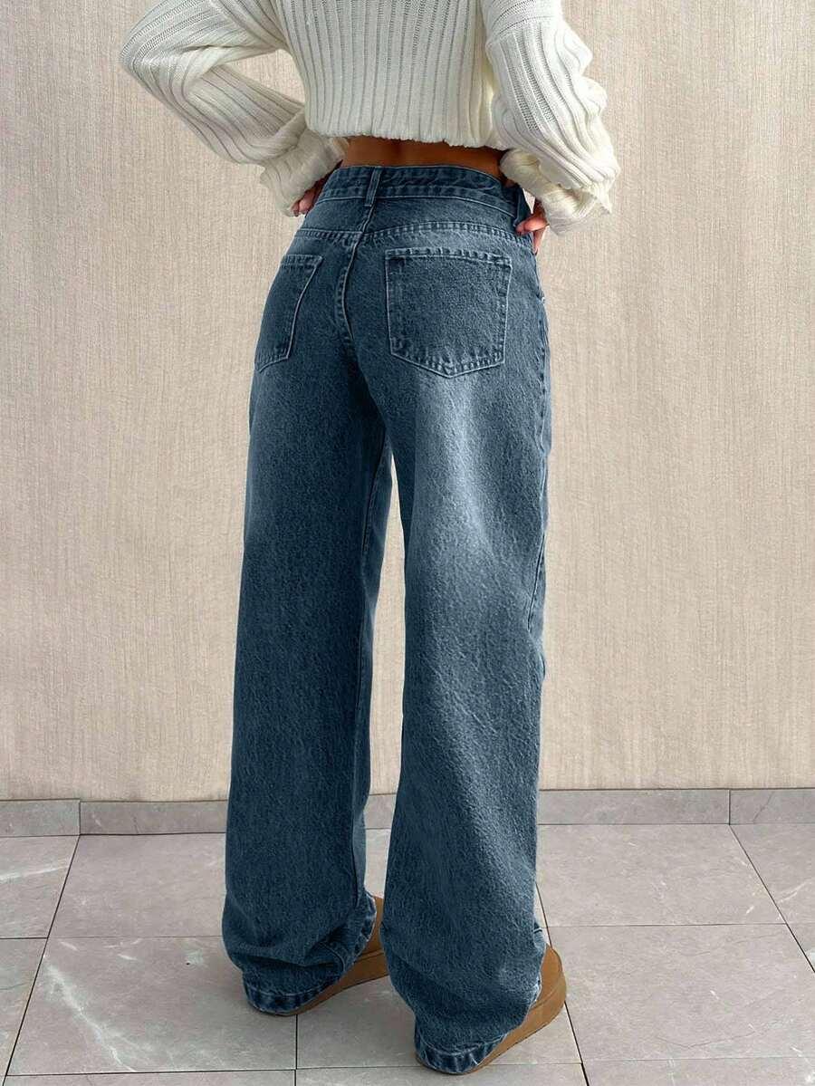 NIEBIESKIE SPODNIE JEANS 