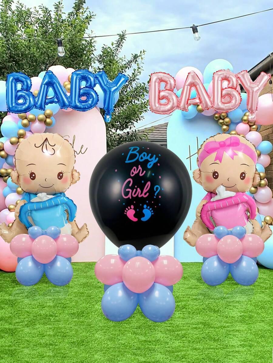 ZESTAW dekoracyjny na baby shower 50szt