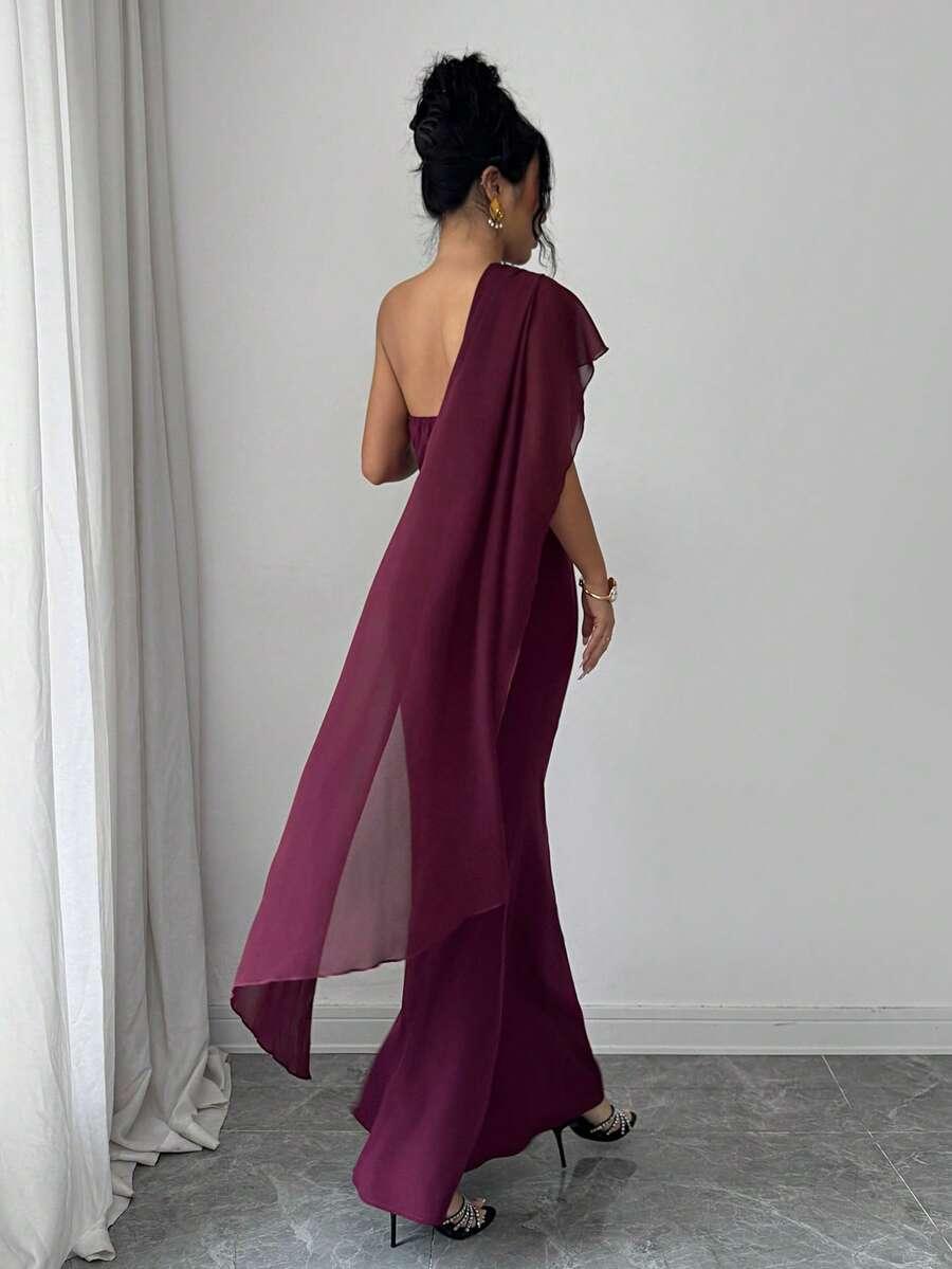 BURGUNDOWA MAXI SUKIENKA