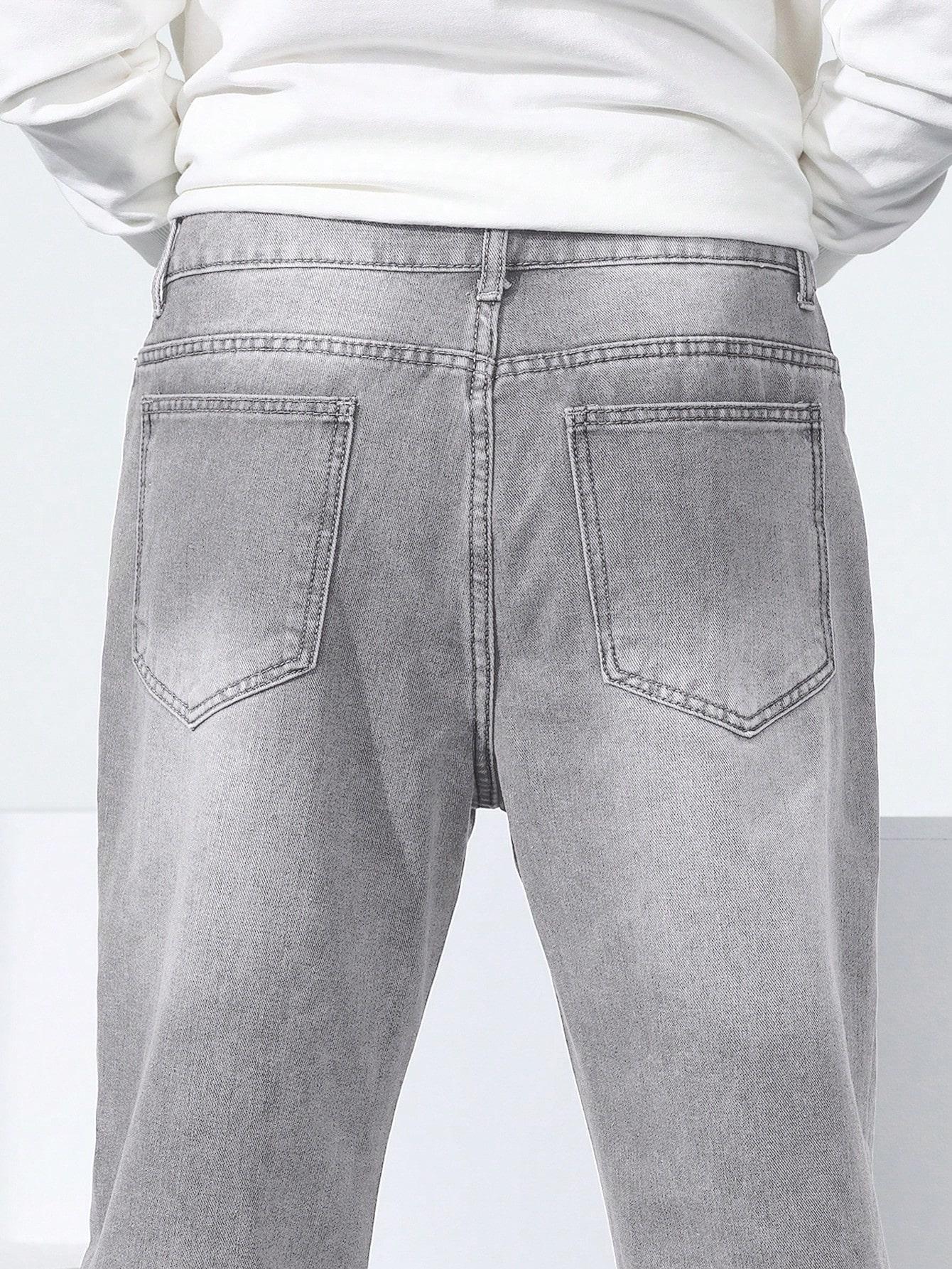 SZARE SPODNIE JEANS