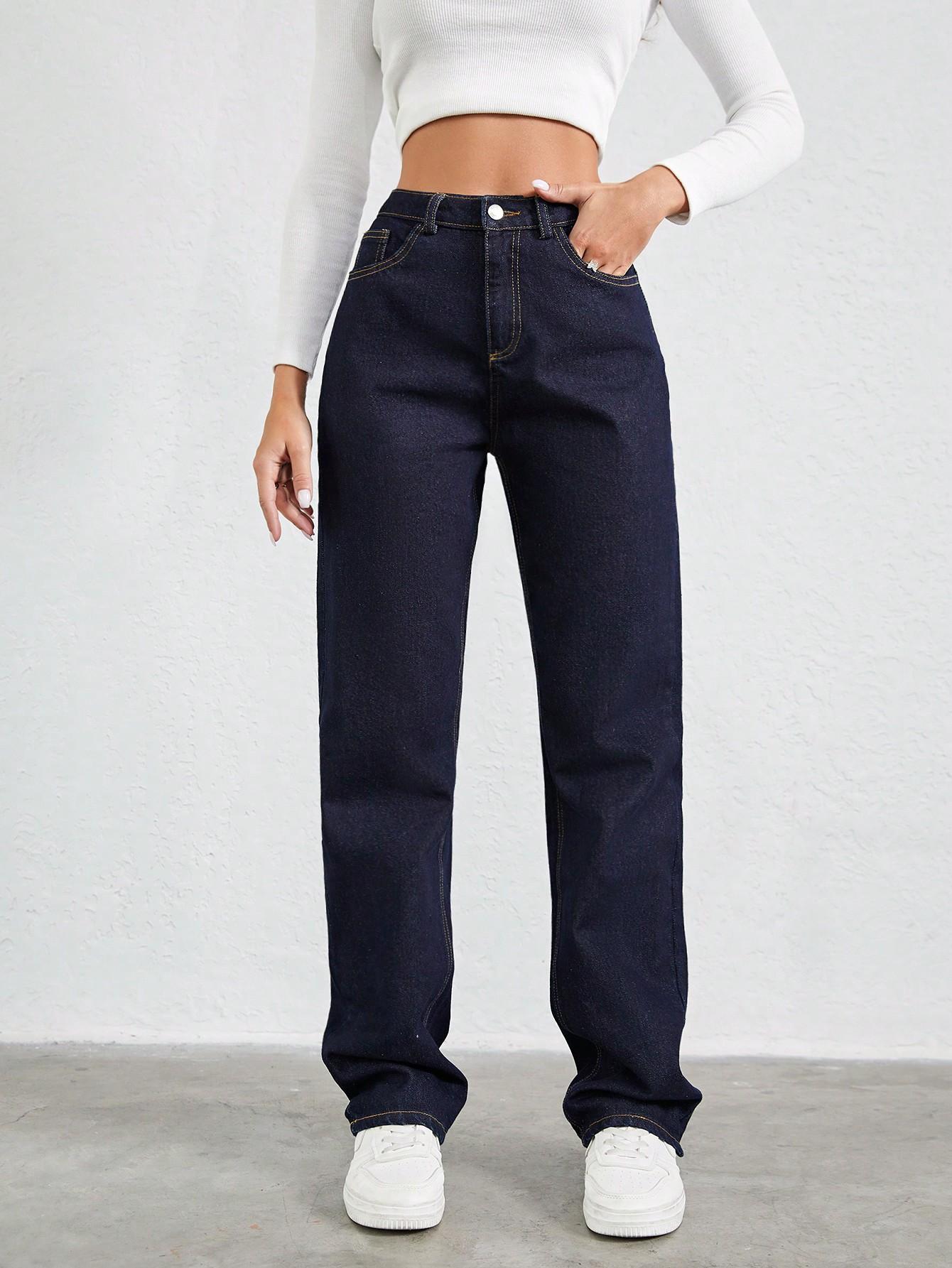 PROSTE SPODNIE JEANS WYSOKI STAN