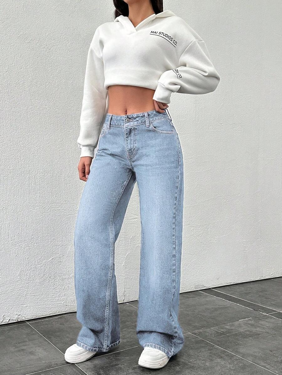 niebieskie jeansy casual