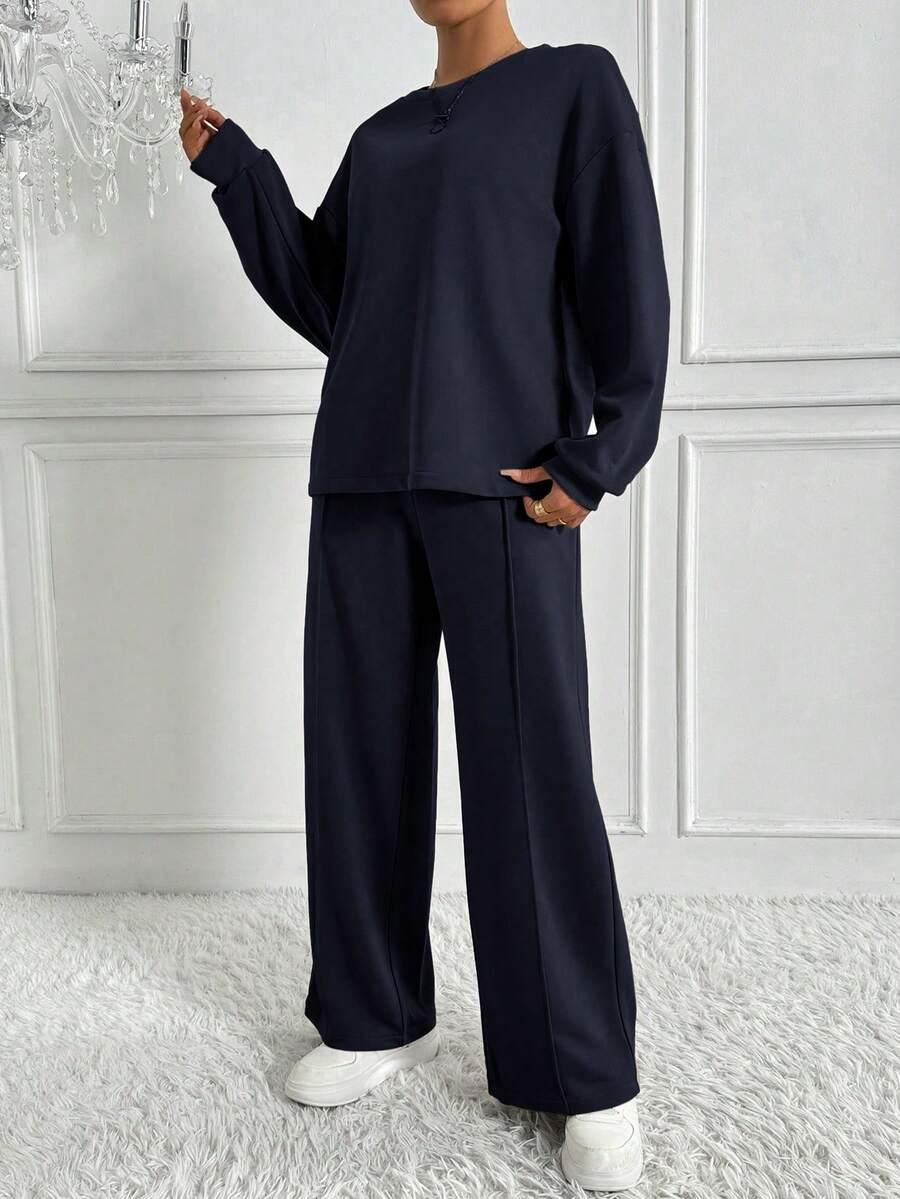 granatowa bluza basic