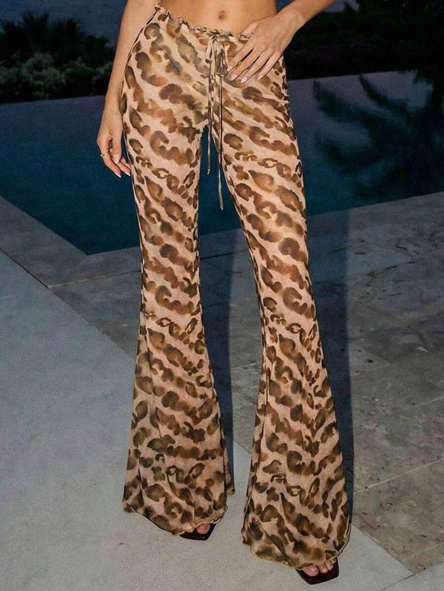 spodnie animal print siateczka