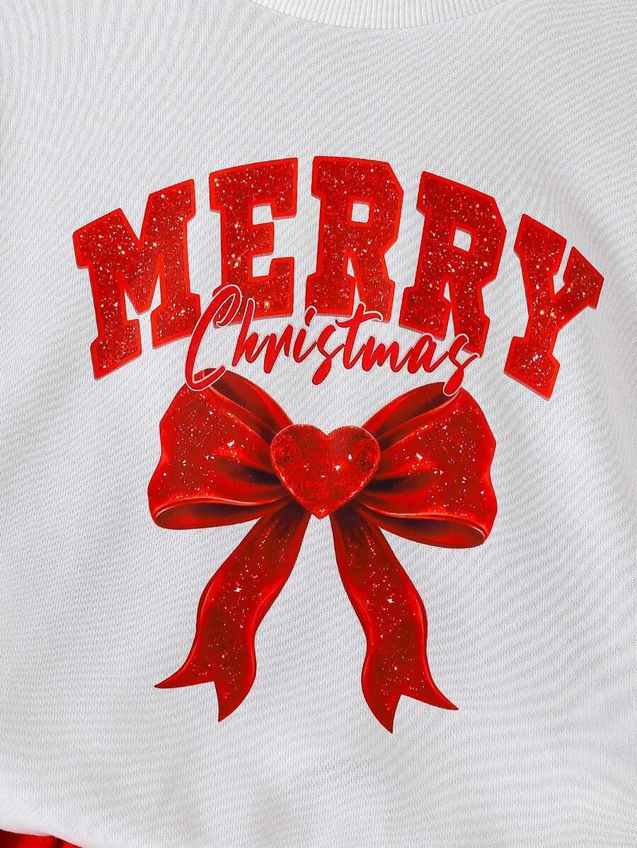 bluza spódnica komplet napis merry christams