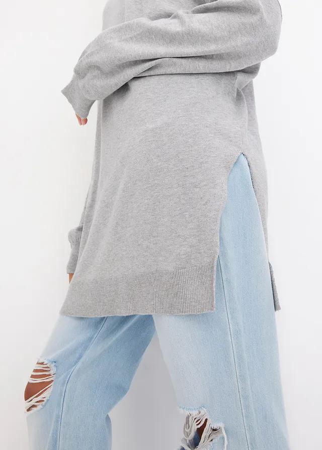 DŁUGI SWETER Z GOLFEM