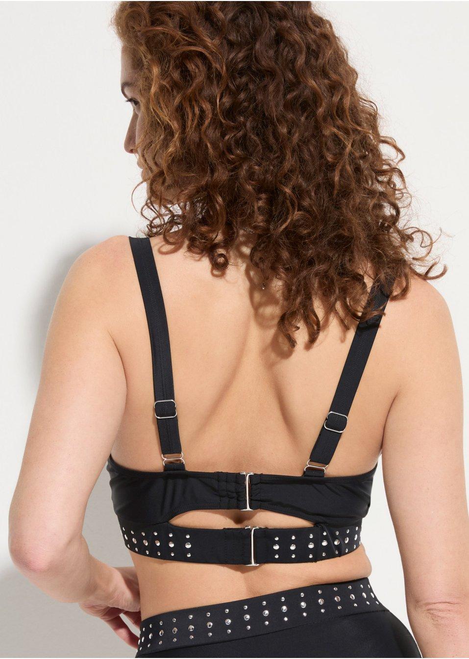 CZARNA GÓRA OD BIKINI ZDOBIENIE