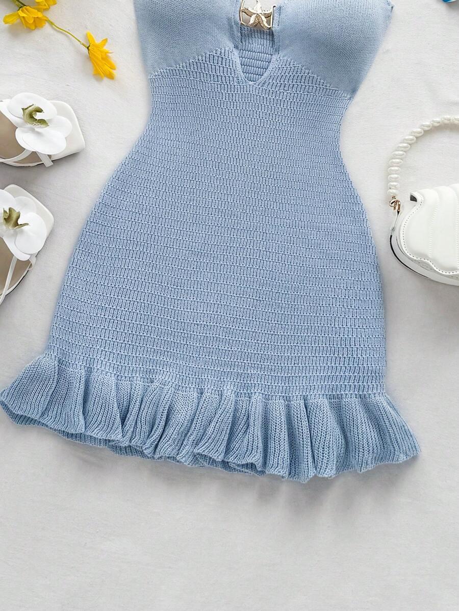 NIEBIESKA MINI SUKIENKA 