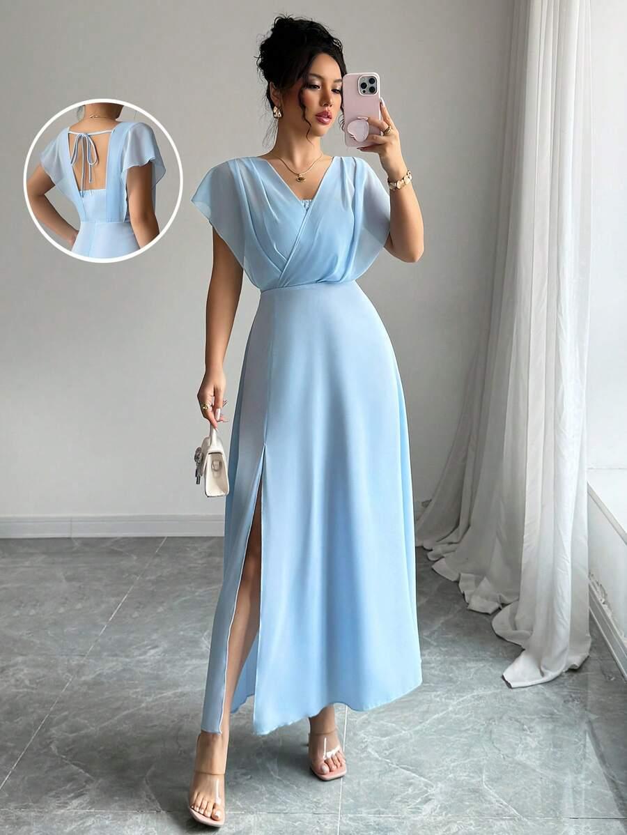 NIEBIESKA MAXI SUKIENKA