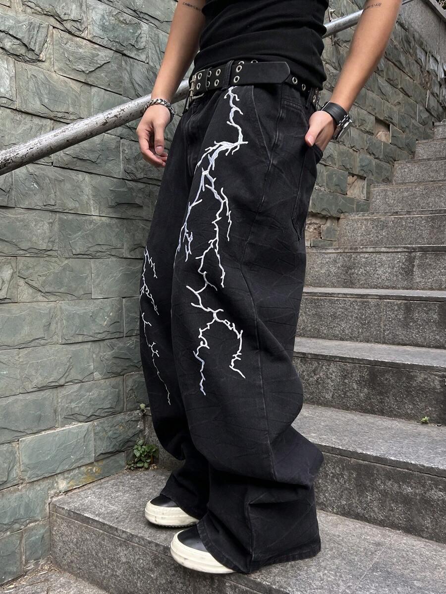 CZARNE SPODNIE JEANS
