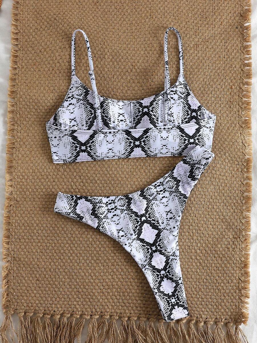 DWUCZĘŚCIOWY STRÓJ KĄPIELOWY ANIMAL PRINT