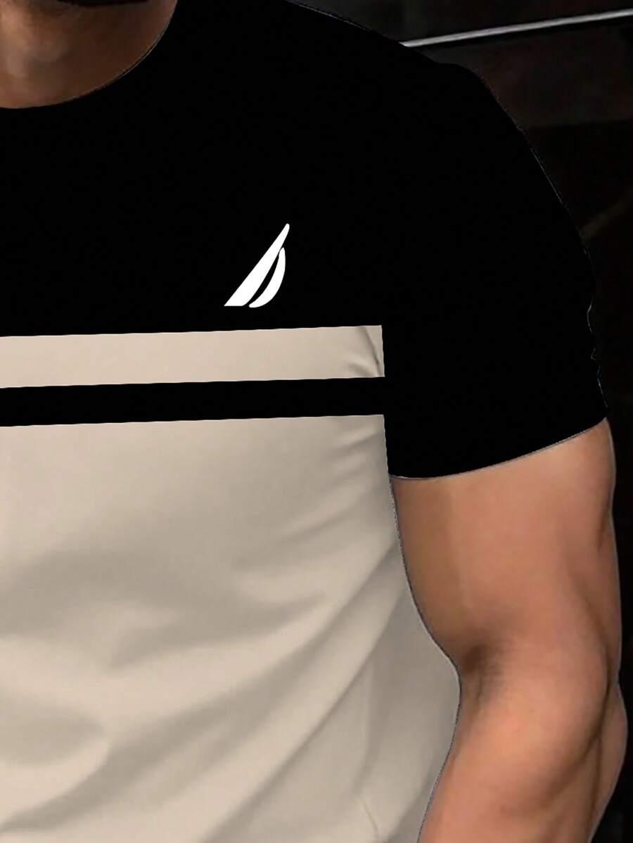 T-SHIRT OKRĄGŁY DEKOLT PRINT