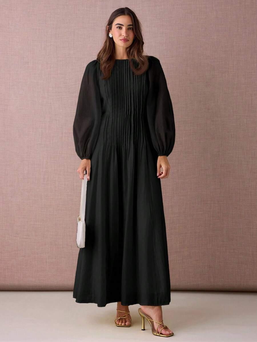 czarna sukienka maxi