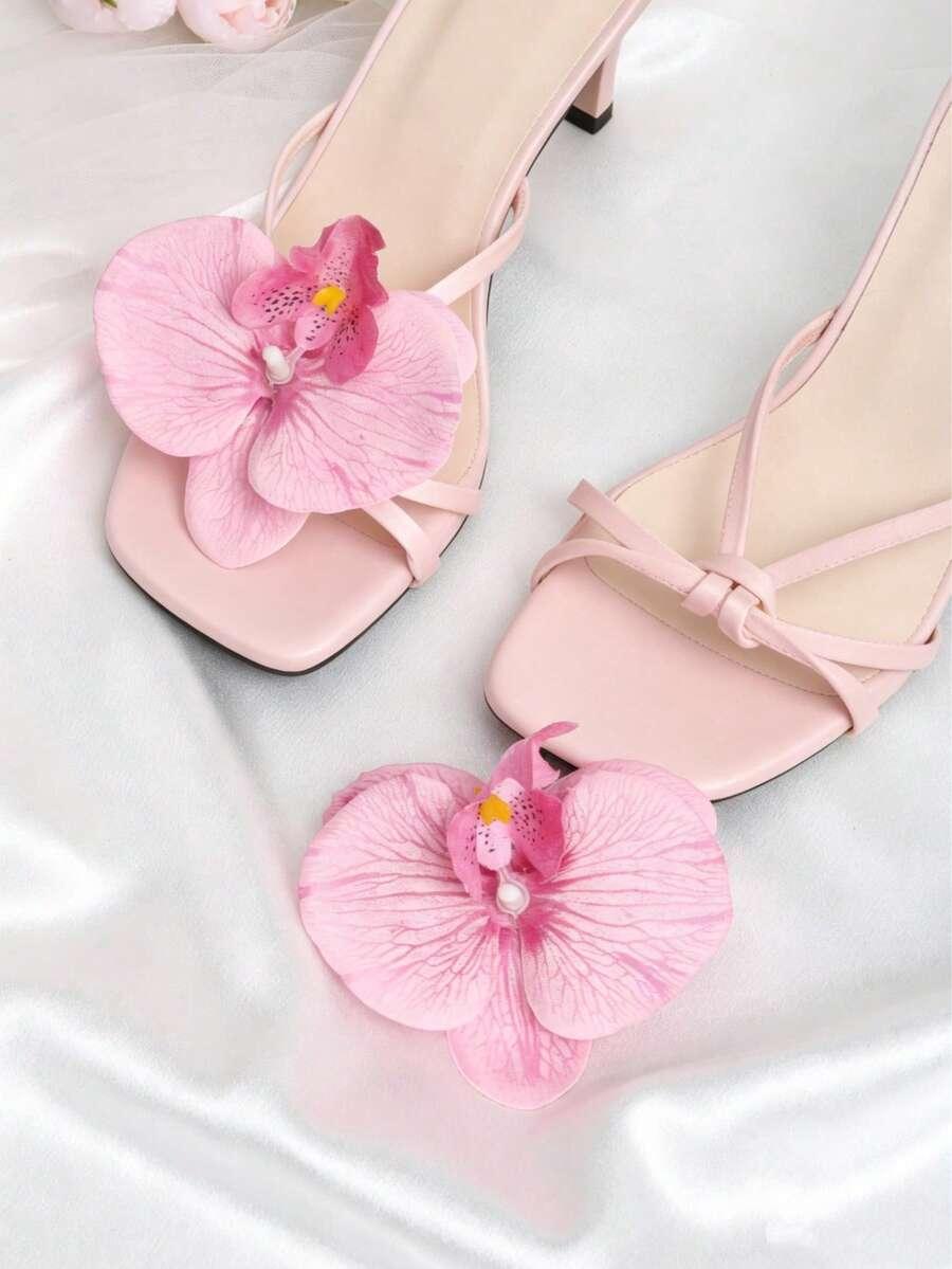Klipsy ozdoby na buty kwiaty