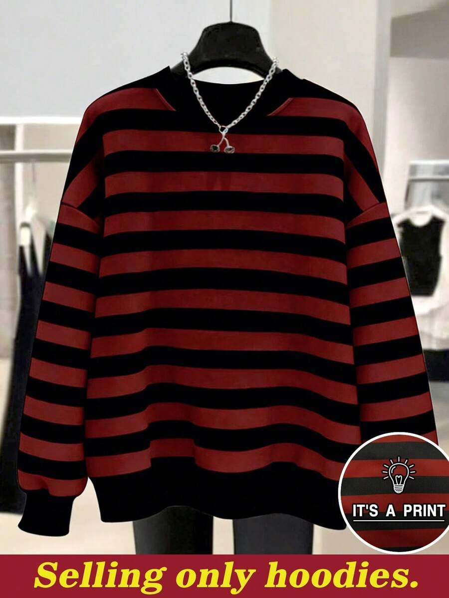 BLUZA LUŹNA W PASKI