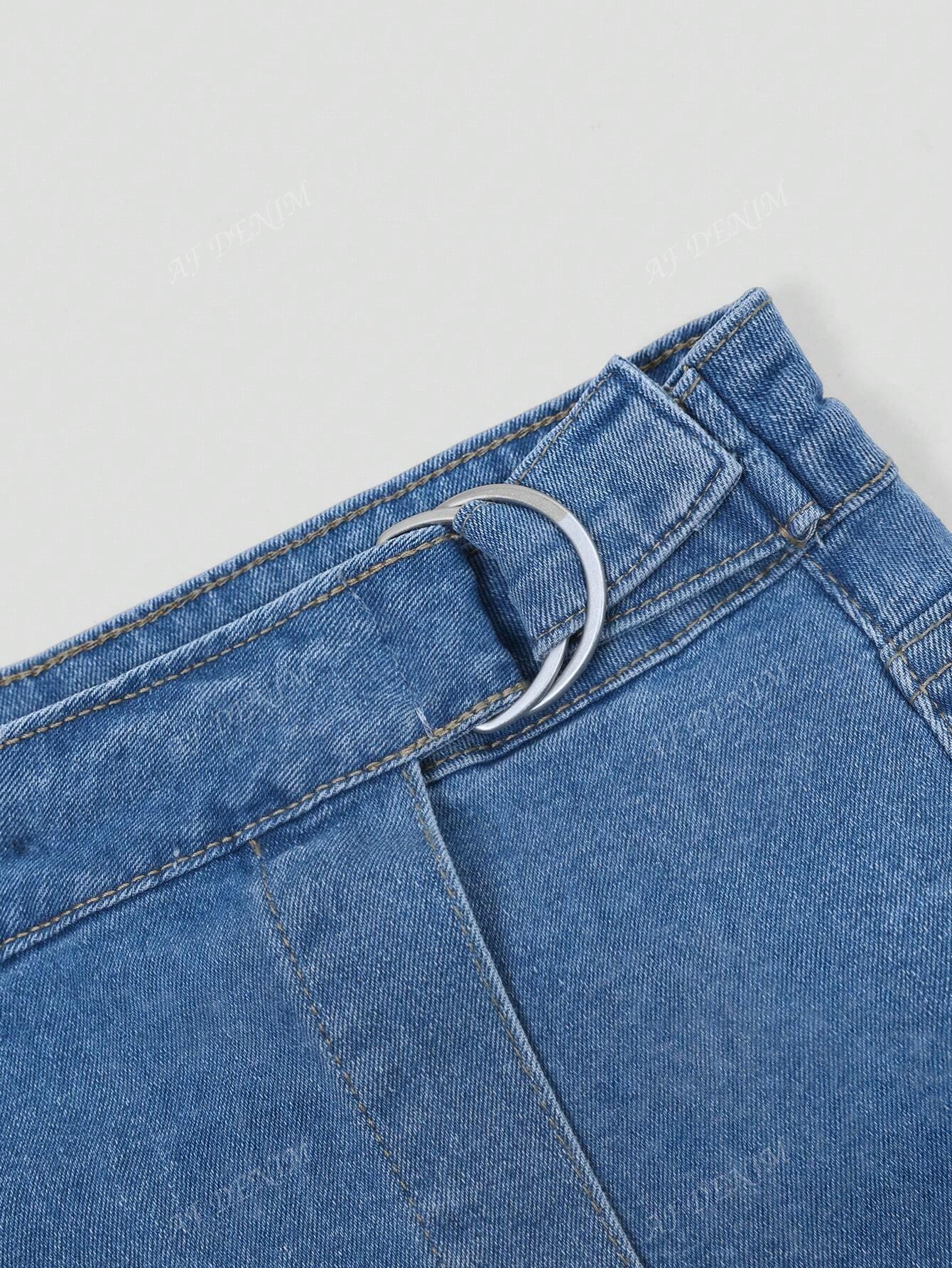 SPÓDNICO-SPODENKI JEANS KLAMRA