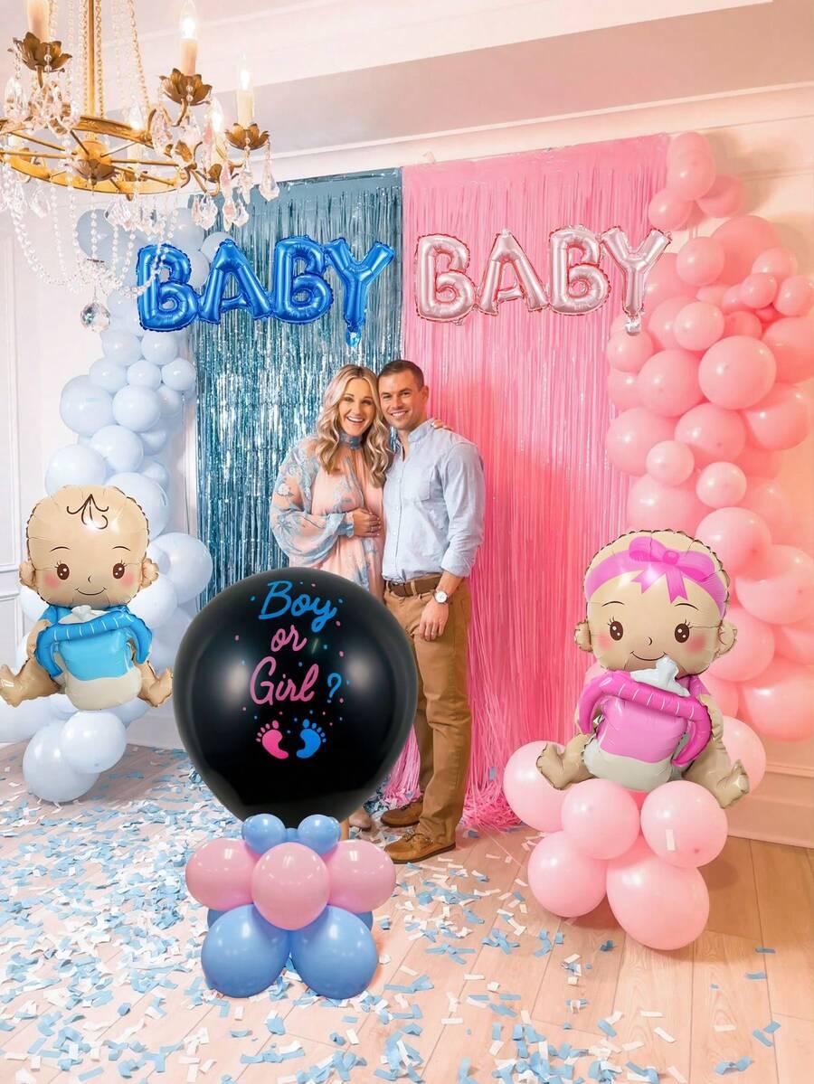 ZESTAW dekoracyjny na baby shower 50szt