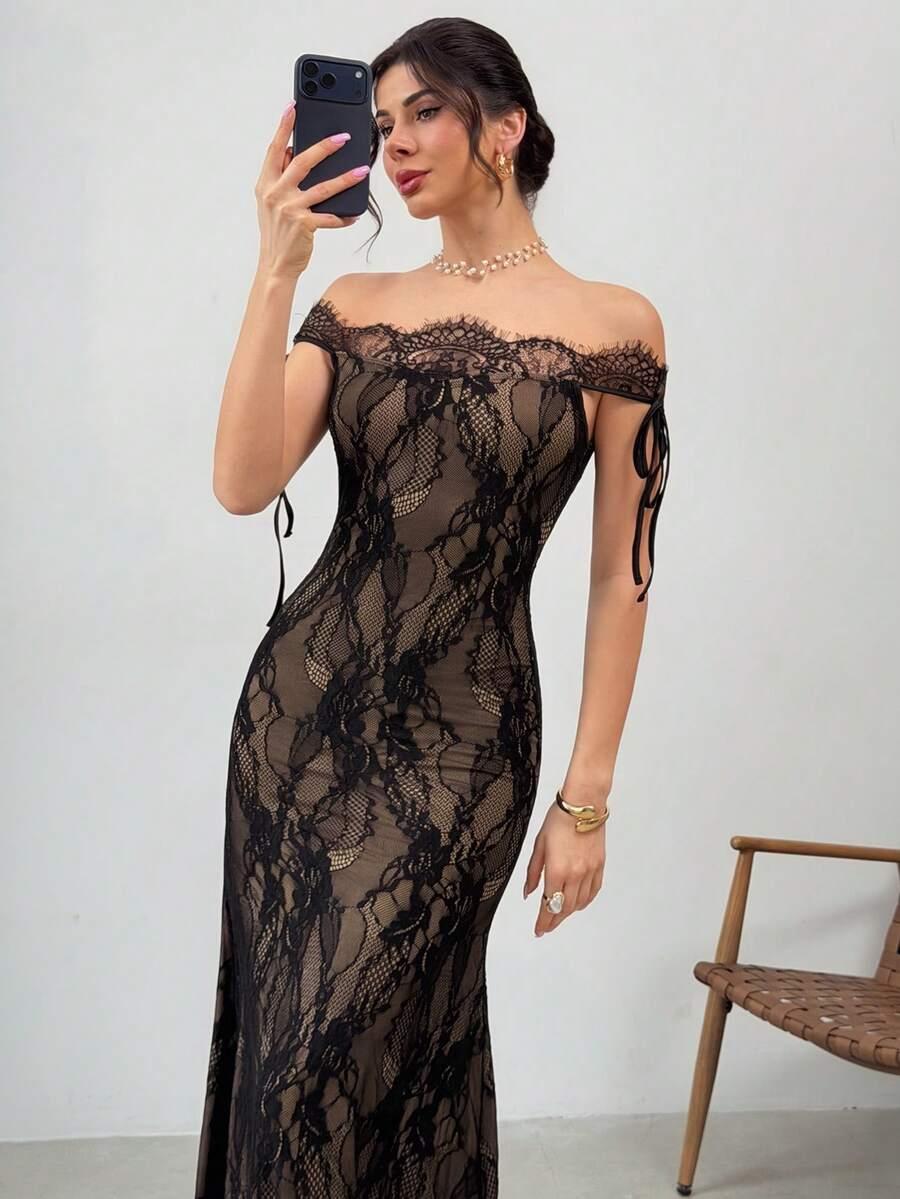 czarna maxi sukienka