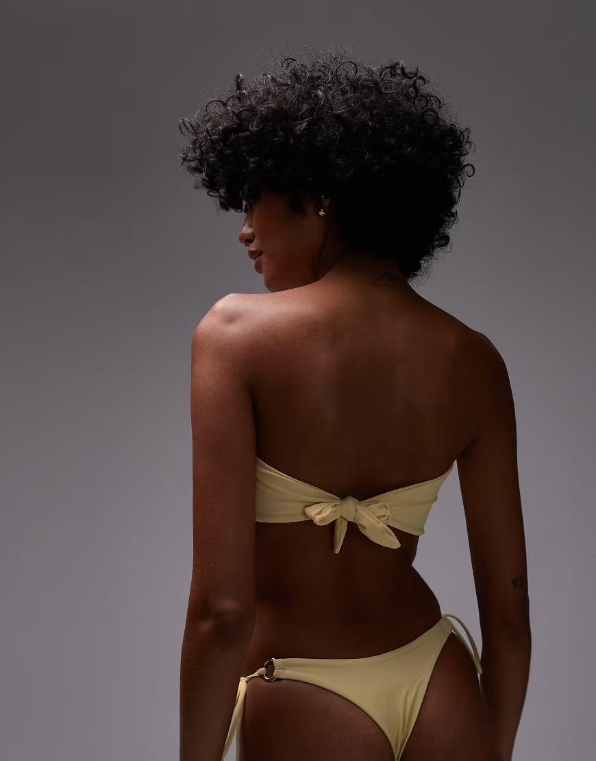 ŻÓŁTY DÓŁ OD BIKINI WIĄZANIE