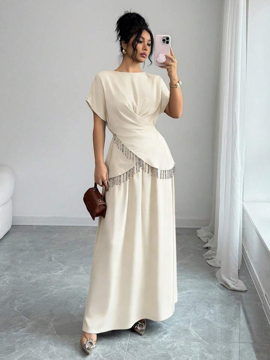 kremowa bluza zdobienie