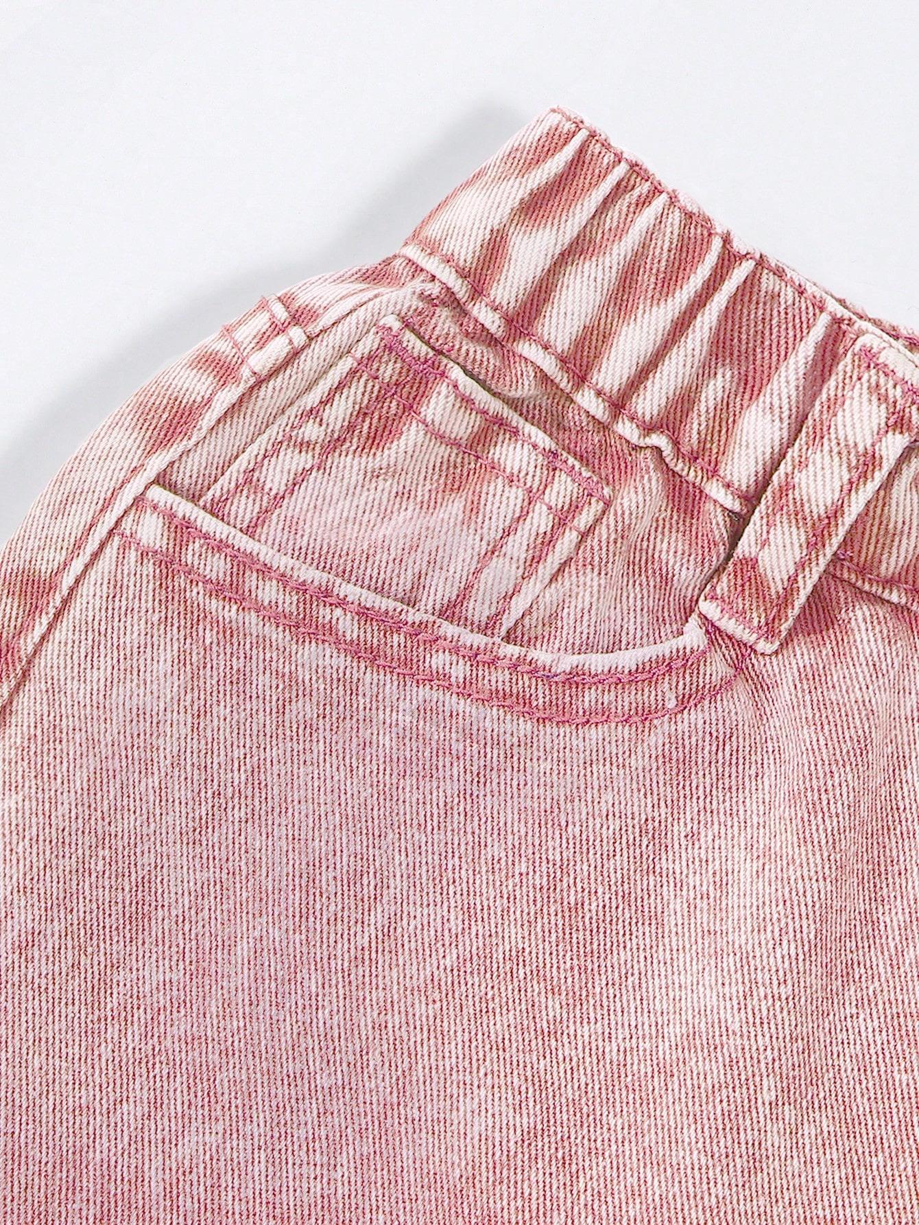 różowe spodnie jeans