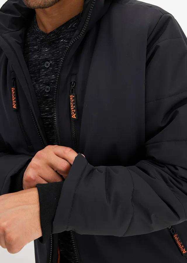 KURTKA PUCHOWA MĘSKA PLUS SIZE Z KAPTUREM