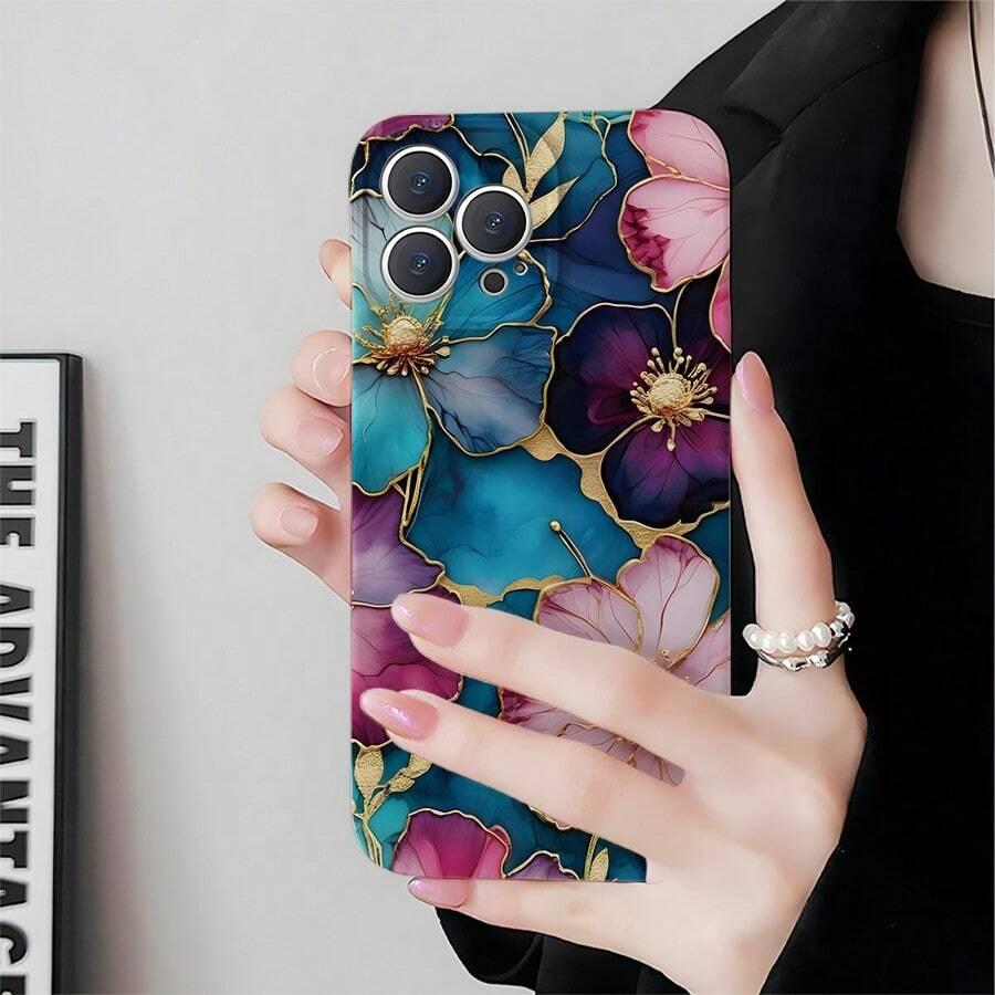 etui na telefon iphone 14 kwiaty 