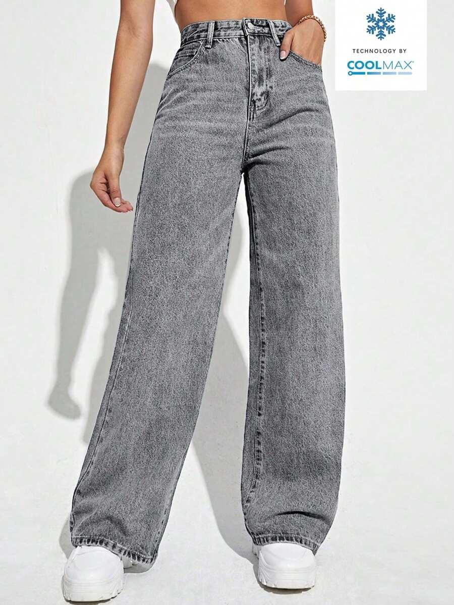 SZARE SPODNIE JEANS