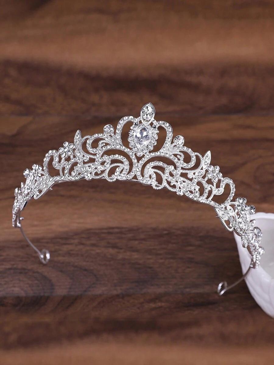 srebrna tiara połysk