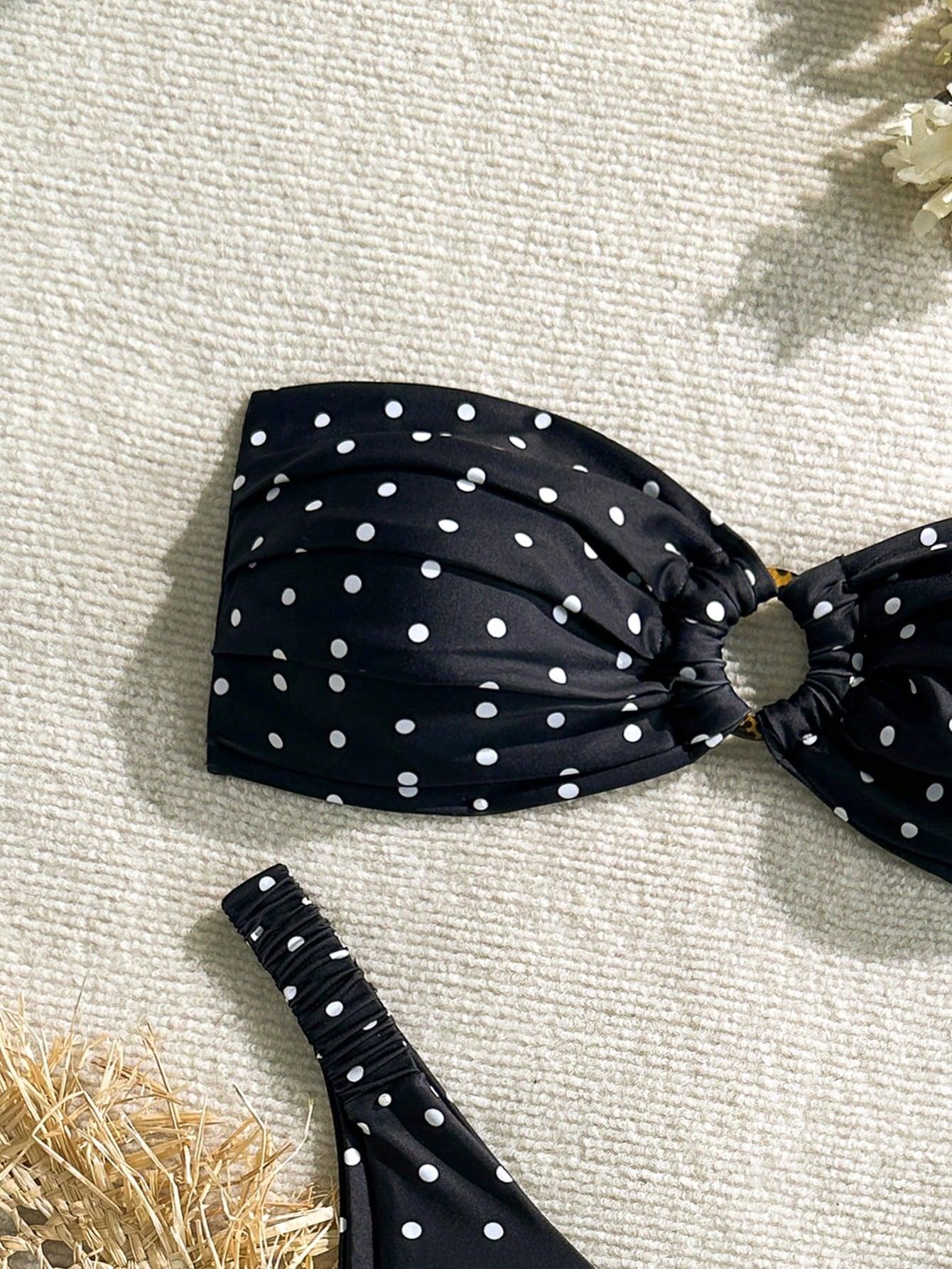 bikini komplet wzór groszki