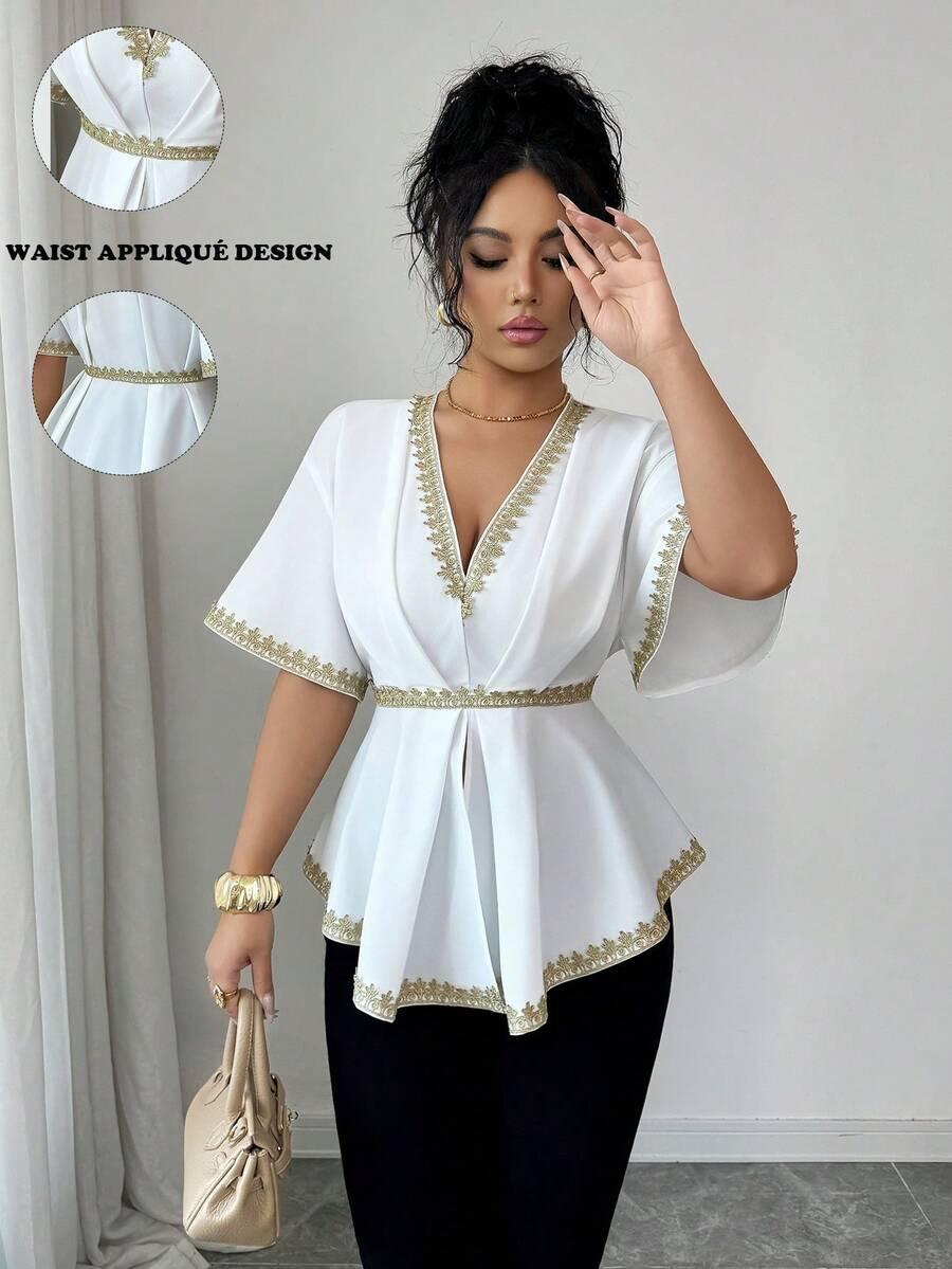 ELEGANCKA BLUZKA Z HAFTEM