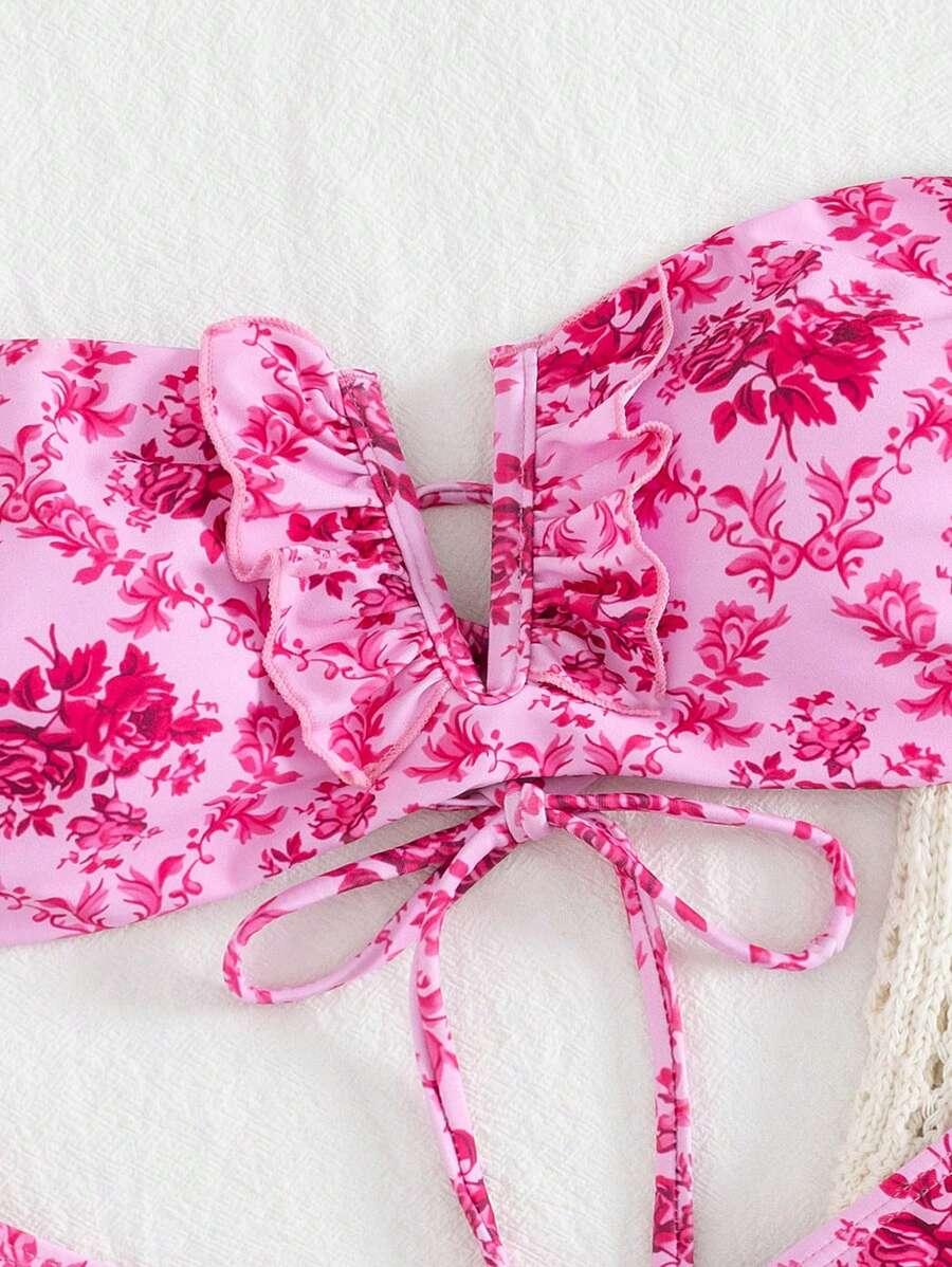 różowa góra od bikini